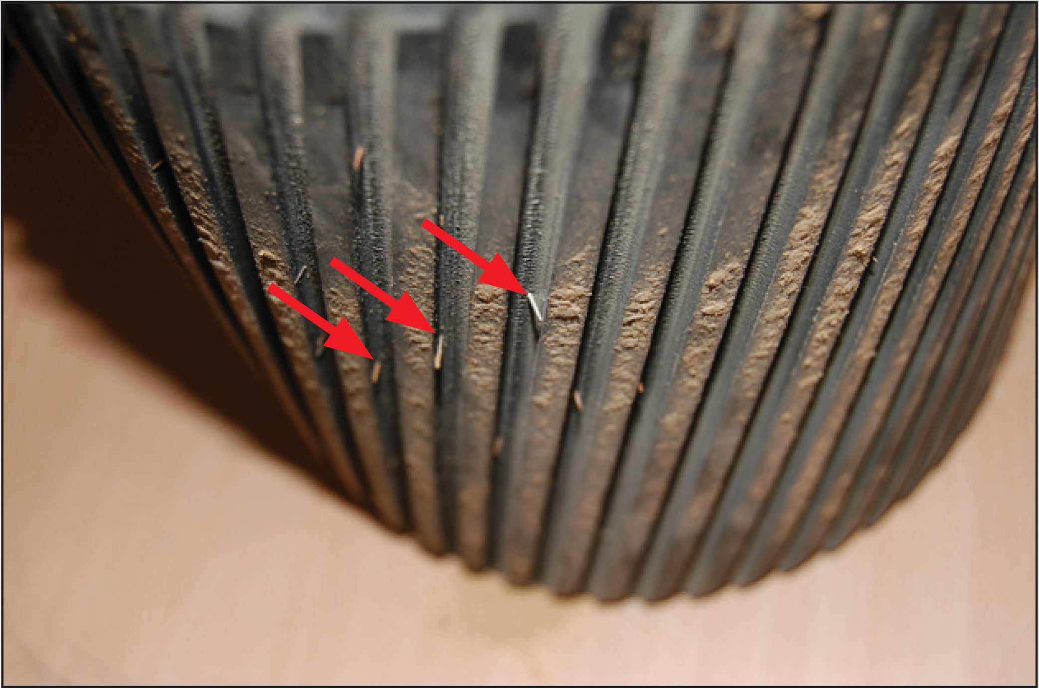 Sanding Drum Damaged by Sharp Objects